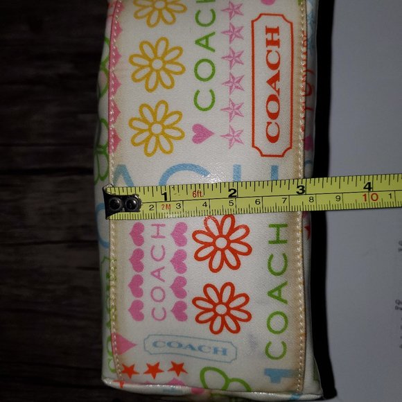 Coach Classic Logo Off White & Multi-colored Mini Bag RARE *see description* - Picture 8 of 16